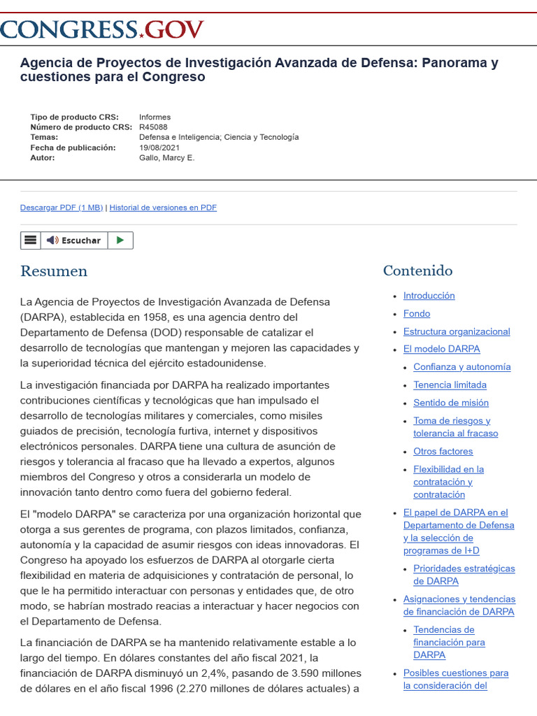 2025 Defense Advanced Research Projects Agency - Overview and Issues ...