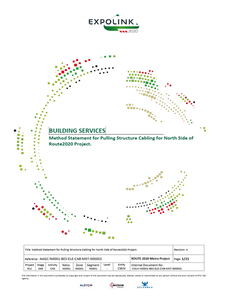 Structure Cabling Method Statement - Route 2020 | PDF | Safety ...