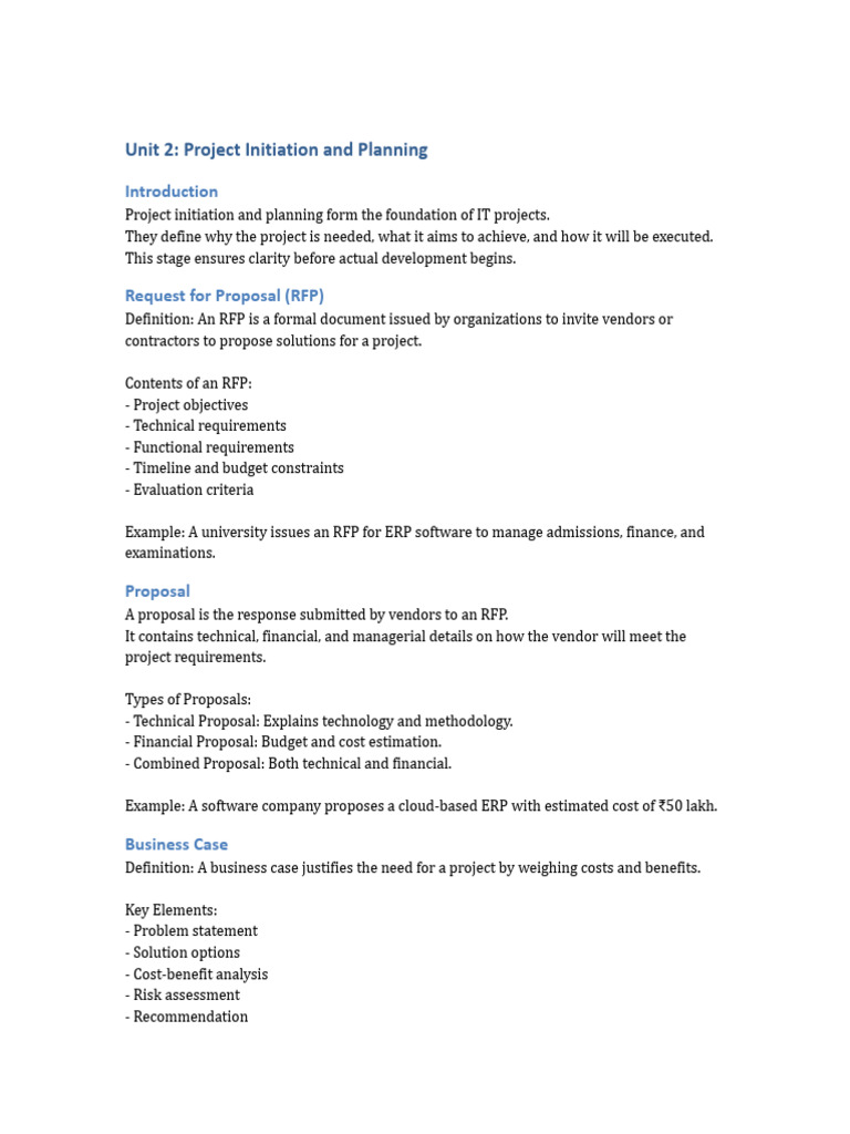 IT Project Initiation and Planning Guide | PDF | Enterprise Resource ...