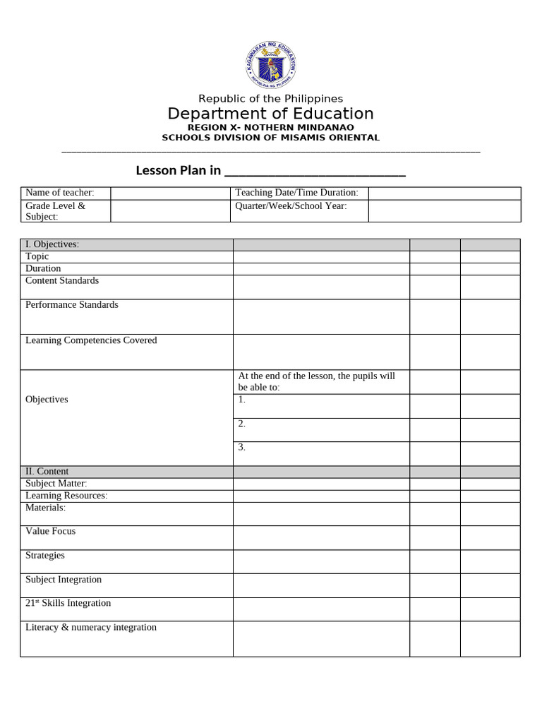 sample-LP Matatag IDF Indicators Century | PDF | Lesson Plan ...