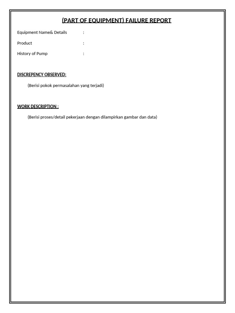 Failure Report Format | PDF