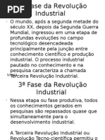 Apresentação 3ª Fase da Revolução Industrial