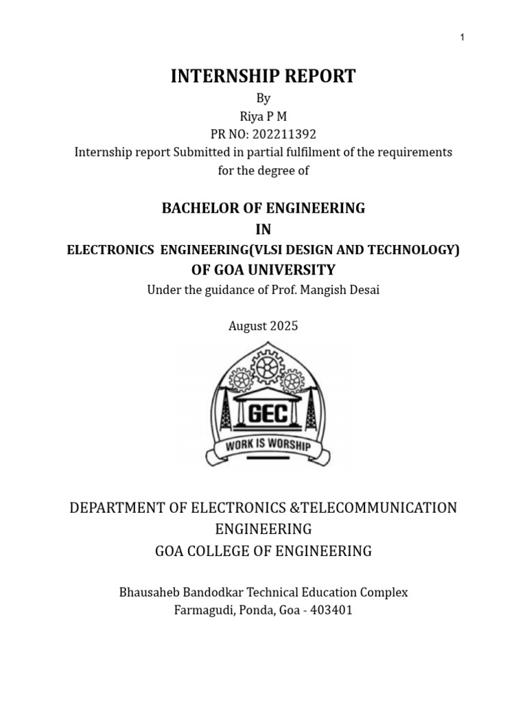VLSI Internship Report at Maven Silicon | PDF | Logic Synthesis ...