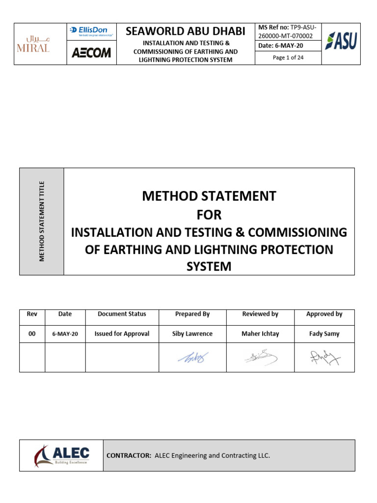 SeaWorld Abu Dhabi Lightning Protection Method | PDF | Electrical ...
