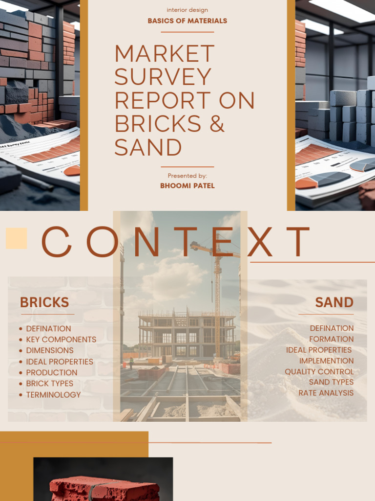 Market Survey Report On Bricks and Sand Presentation Mrinmoyee Mam ...