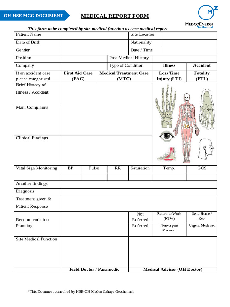 A.1 Medical Report Form | PDF