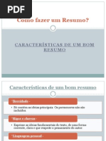 Como Resumo