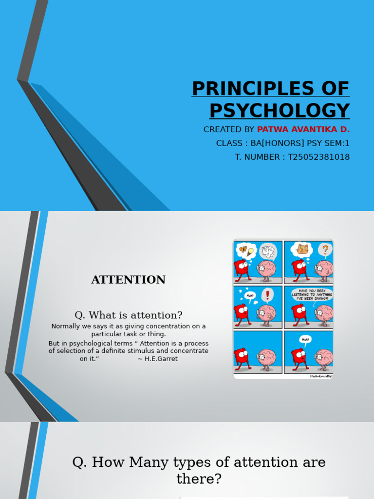 Understanding Types of Attention in Psychology | PDF