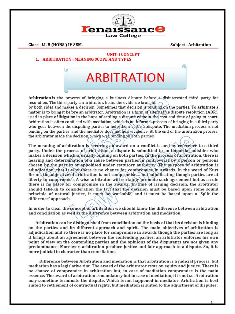 Arbitration | PDF | Arbitration | Arbitral Tribunal