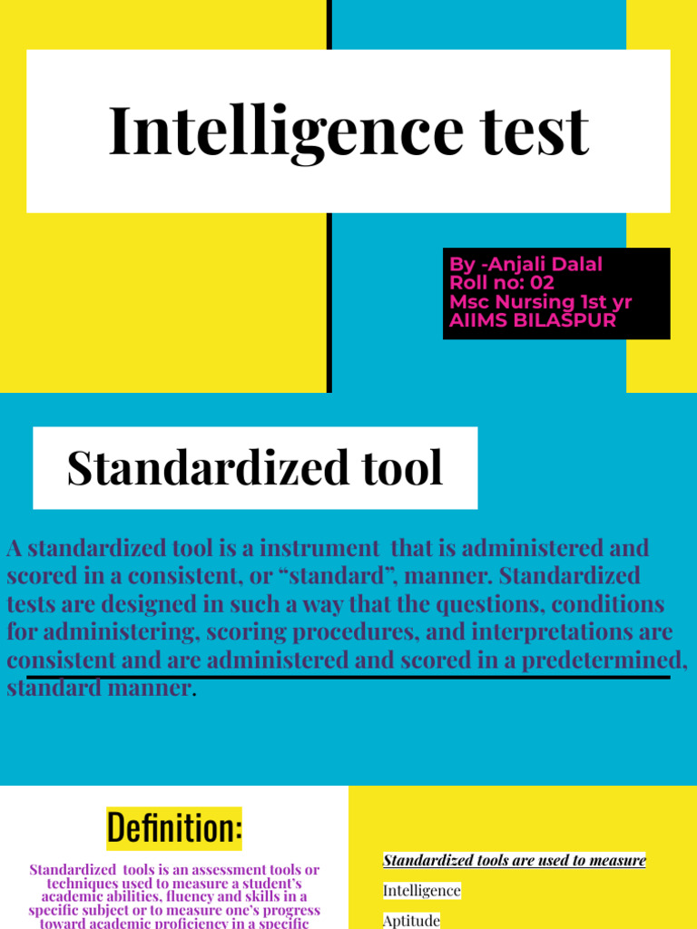 Understanding Standardized Intelligence Tests | PDF | Intelligence ...