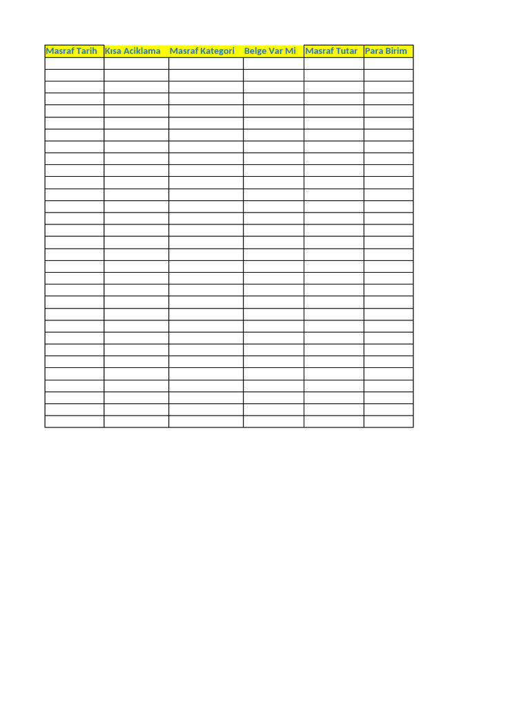 Masraf Form Ornek | PDF