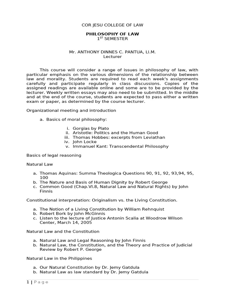 Natural Law in Philippine Jurisprudence | PDF | Natural Law | Jurisprudence