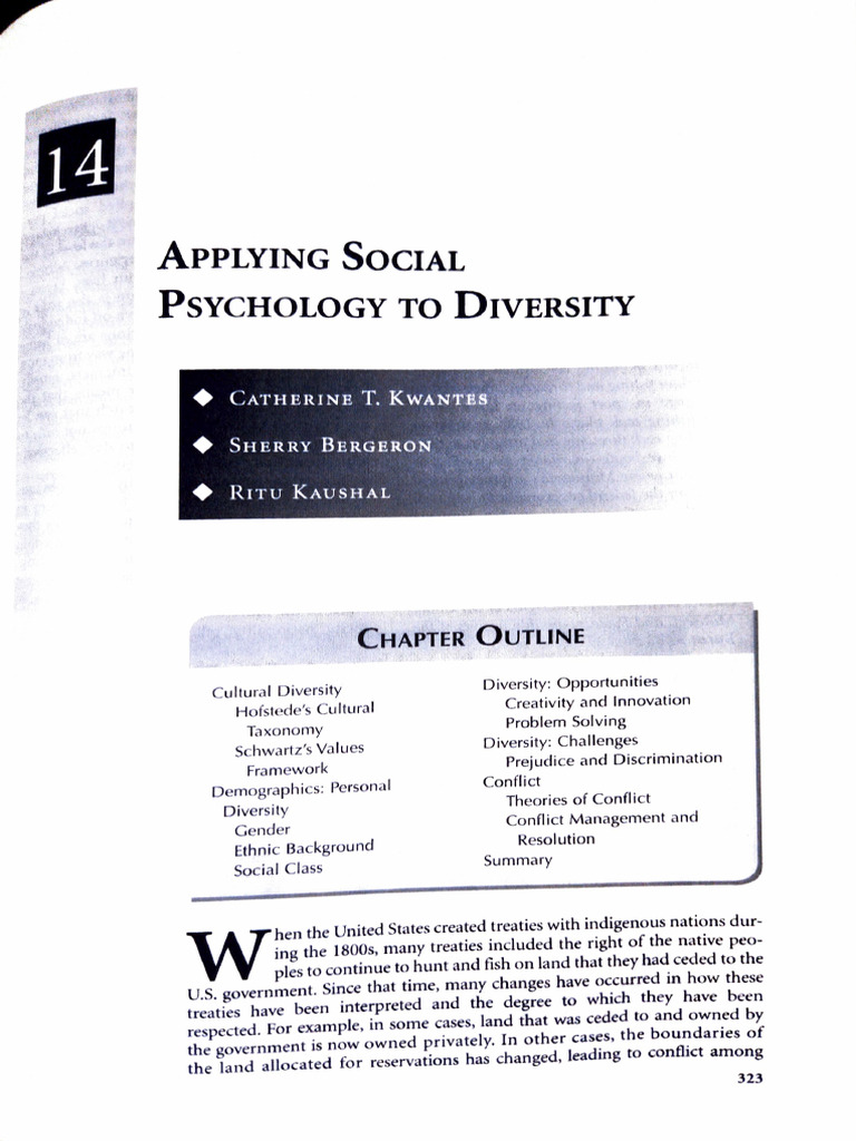 Social Psychology and Cultural Diversity | PDF | Psychological Concepts ...