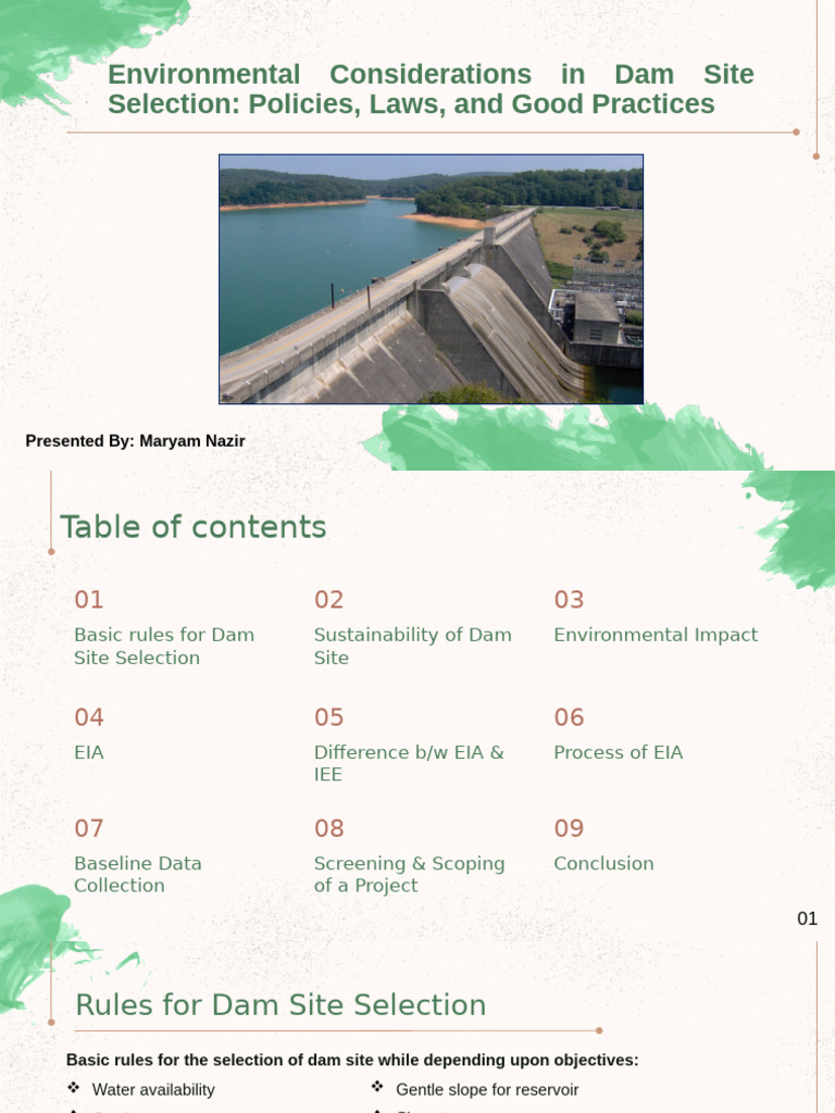 Dam Site Selection: Environmental Guidelines | PDF | Wetland ...