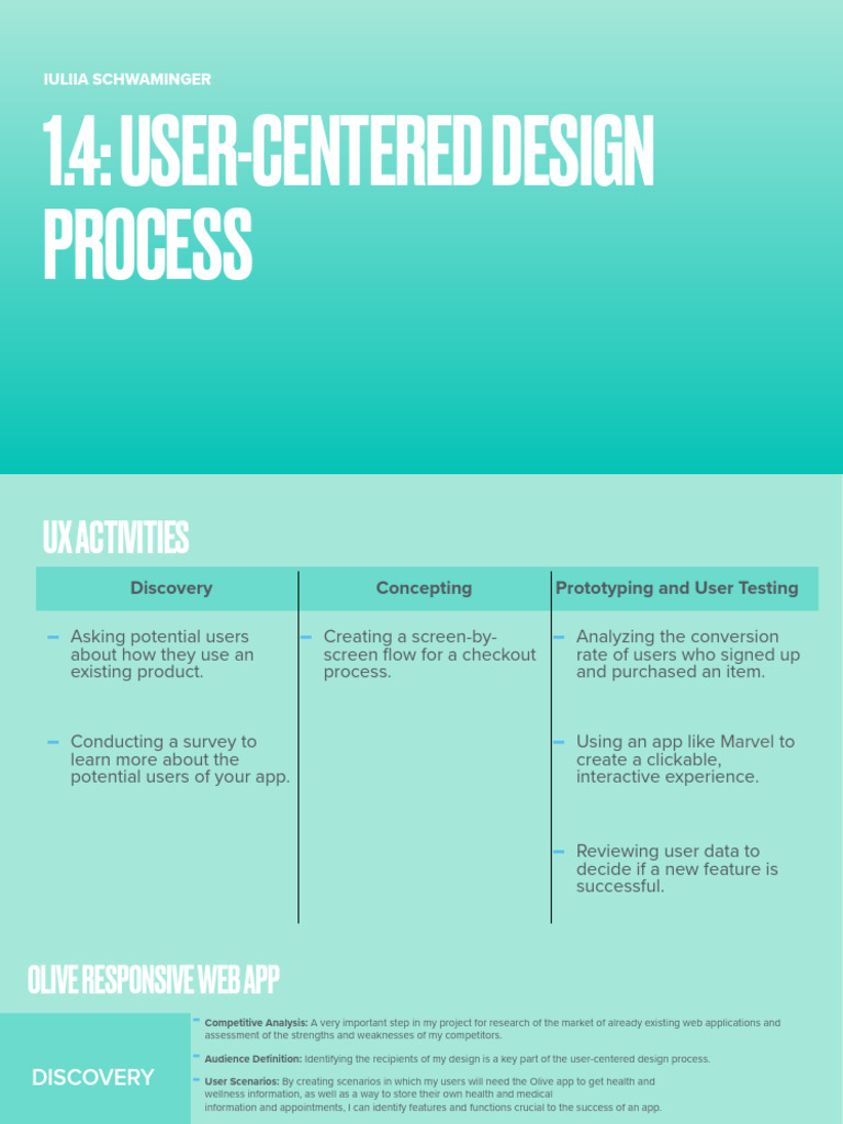 1.4 - User-Centered Design Process v.1 | PDF | Human Communication ...