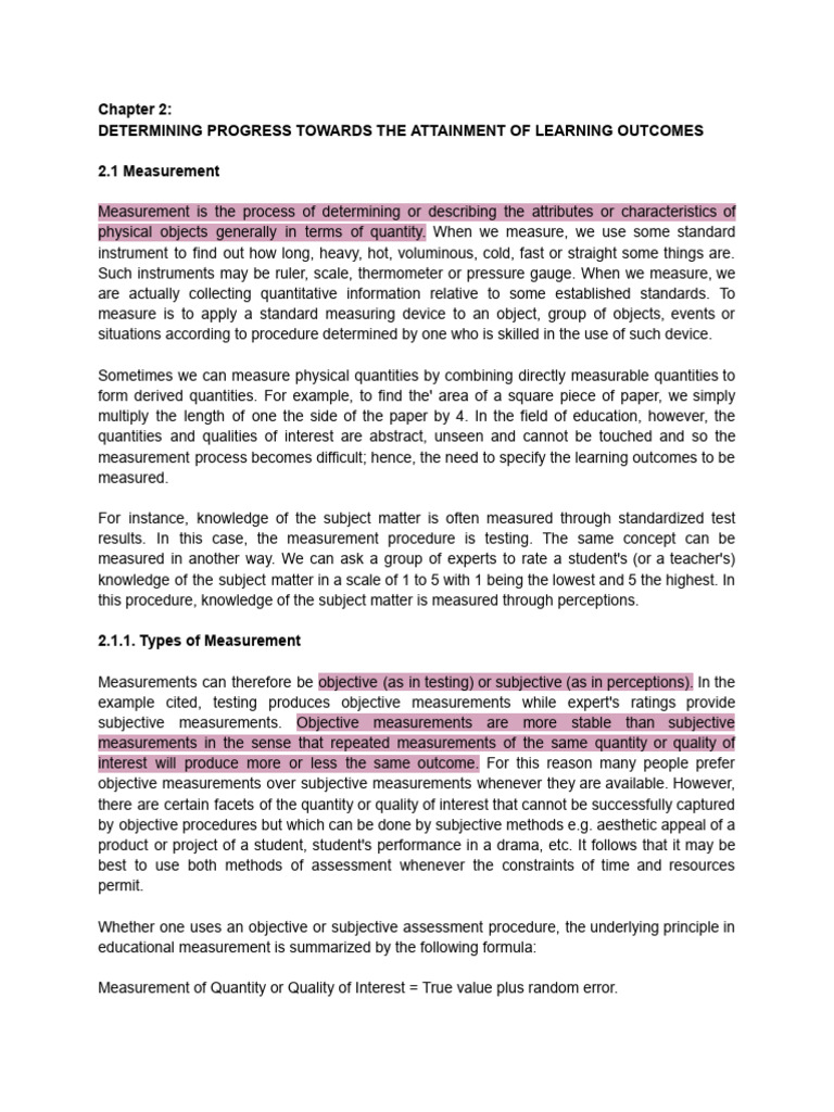 Measuring Learning Outcomes Effectively | PDF | Educational Assessment ...