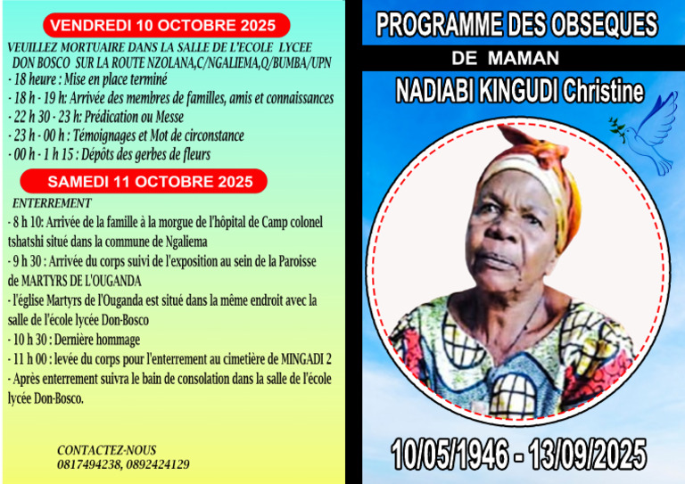 Programme Des Obseques-Recovered | PDF