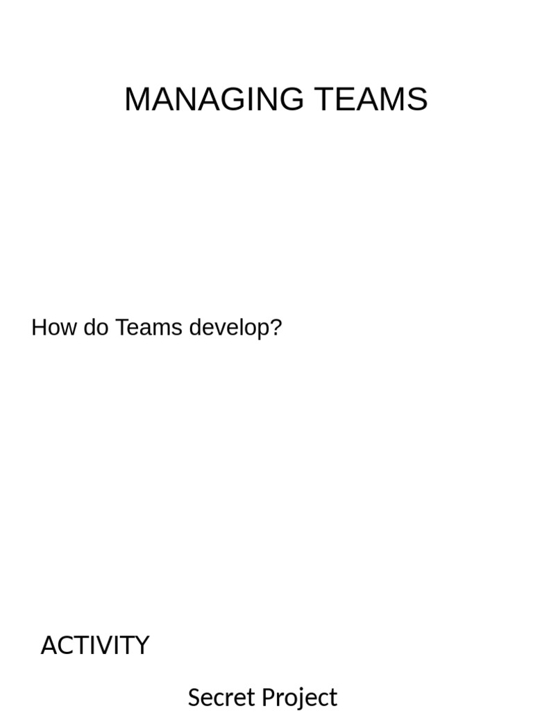 Managing Teams | PDF