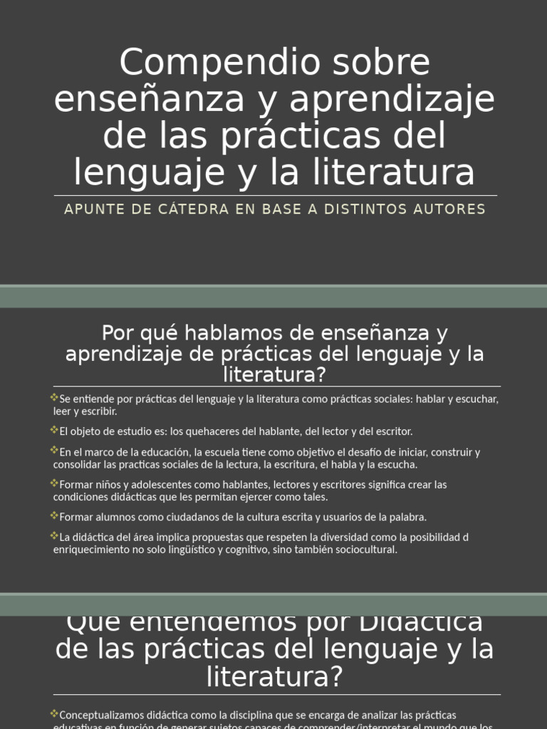 Didáctica de Lengua y Literatura en Educación | PDF | Lingüística ...