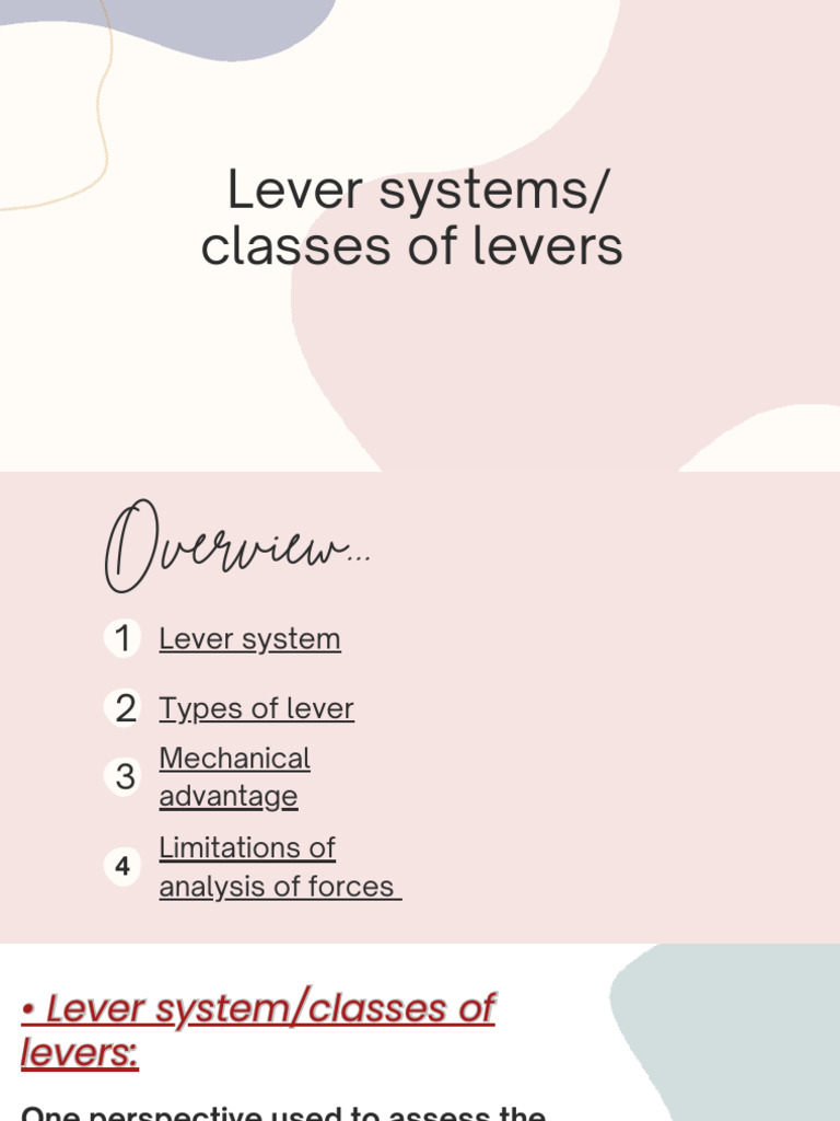 Understanding Lever Systems in Anatomy | PDF | Lever | Classical Mechanics