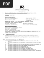 Course and Instructor: Intermediate Algebra/Aggie Ramos-Doyle Format: Classroom Course Information