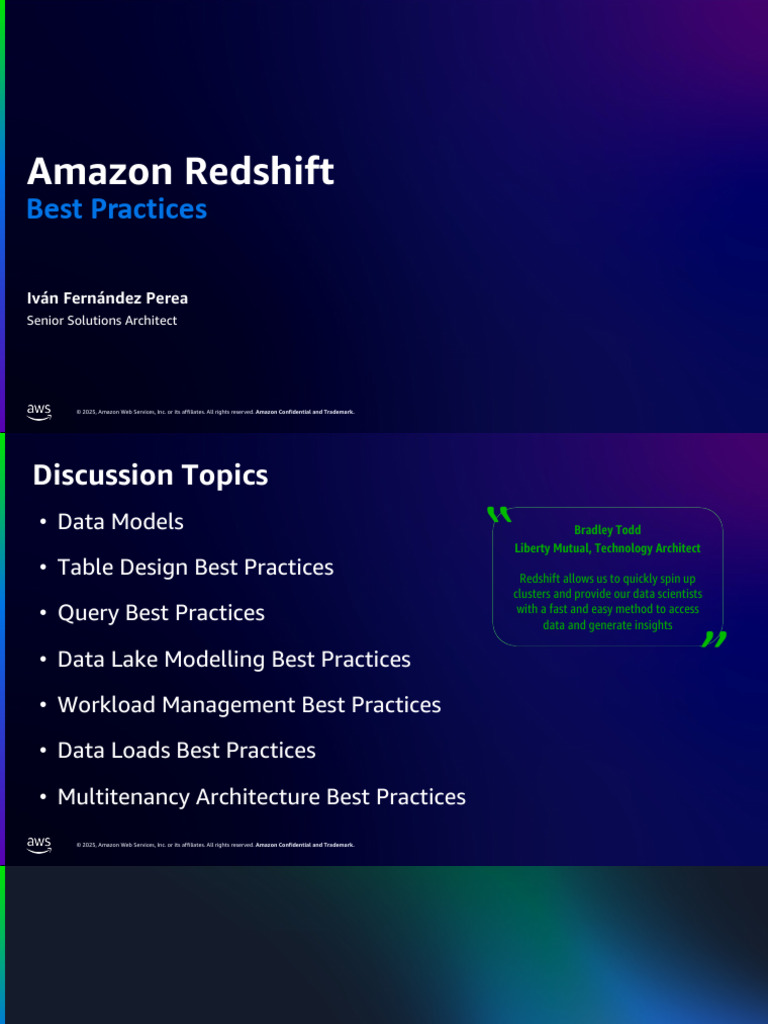 Redshift Best Practices Guide | PDF | Databases | Information Technology