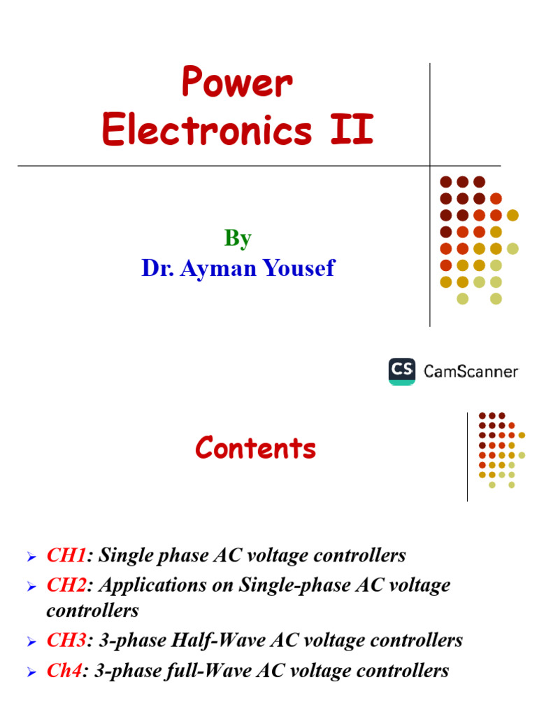 Single Phase AC Voltage Controller | PDF | Power Electronics | Root ...