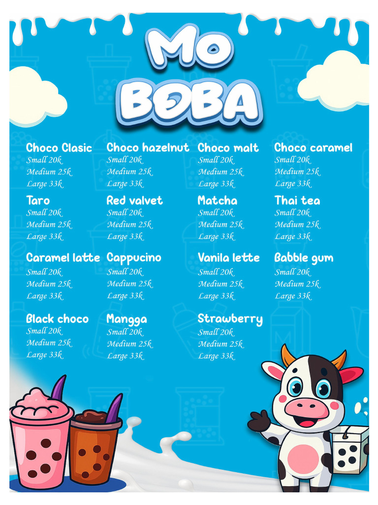Menu Boba | PDF
