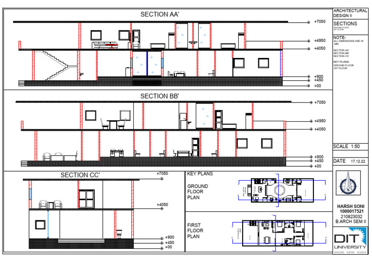 Dance Studio Floor Plans and Sections | PDF
