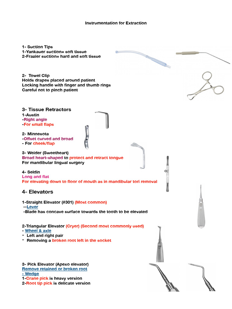 Essential Dental Extraction Instruments | PDF | Dental Anatomy ...