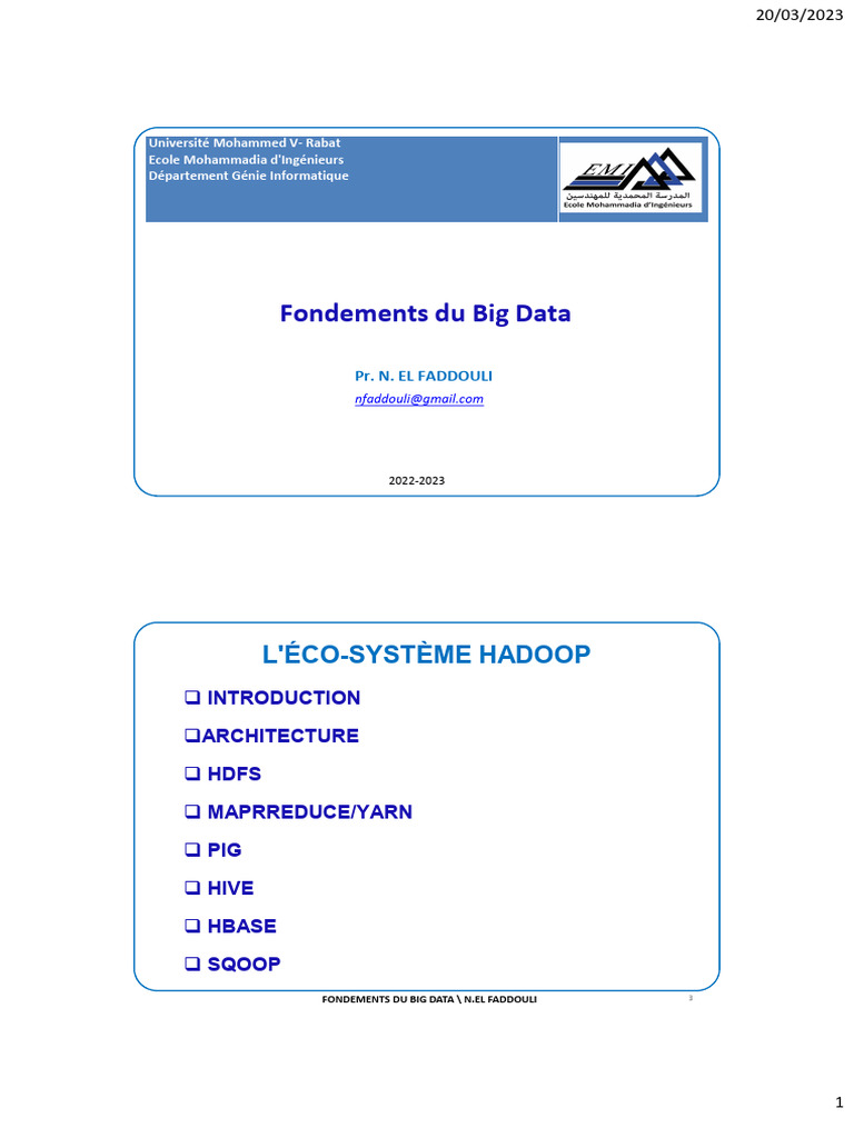 Introduction à l'Écosystème Hadoop | PDF | MapReduce | Apache Hadoop