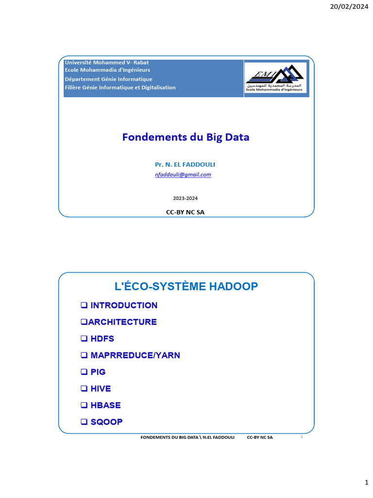 Écosystème Hadoop et Big Data Essentials | PDF | Apache Hadoop | MapReduce