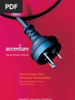 Accenture Driving Value From Integrated Sustainability
