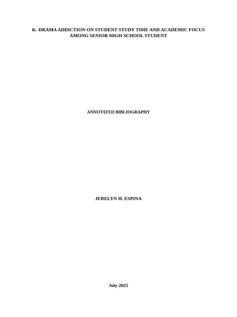 Annotated Bibliography Diday | PDF | Disciplines | Procrastination