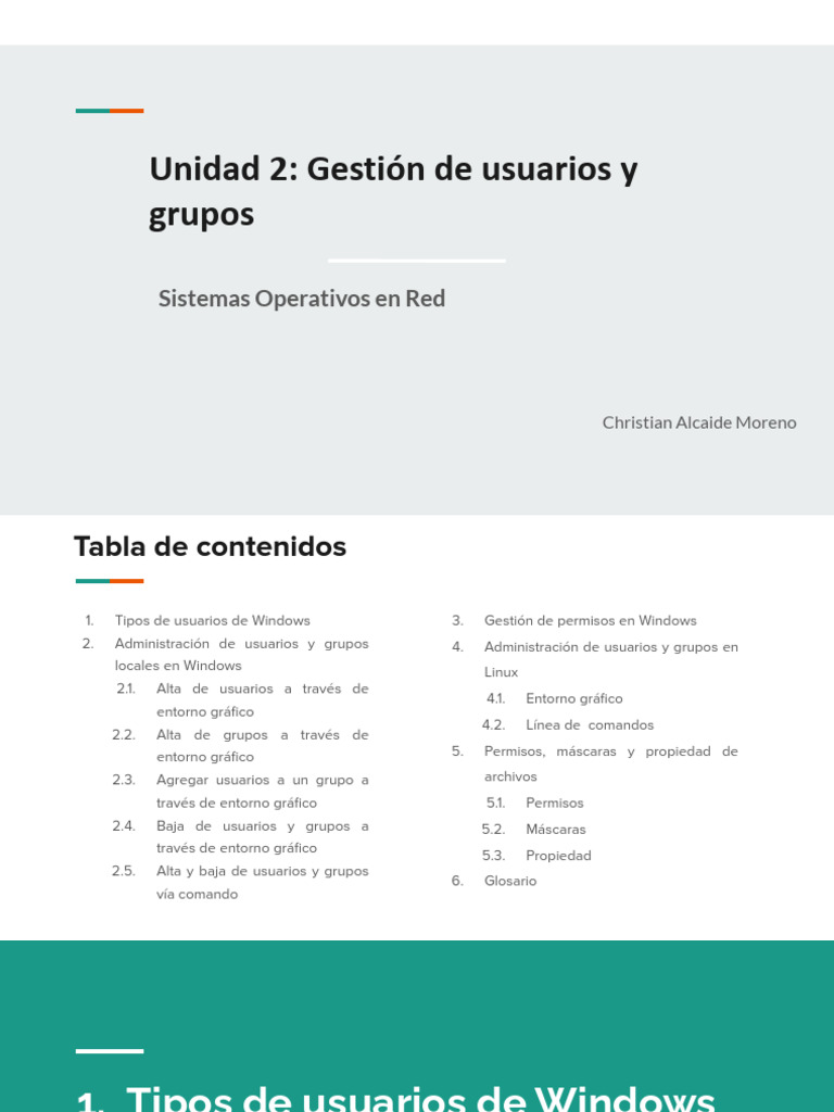 Gestión de Usuarios y Grupos en Windows | PDF | Archivo de computadora ...