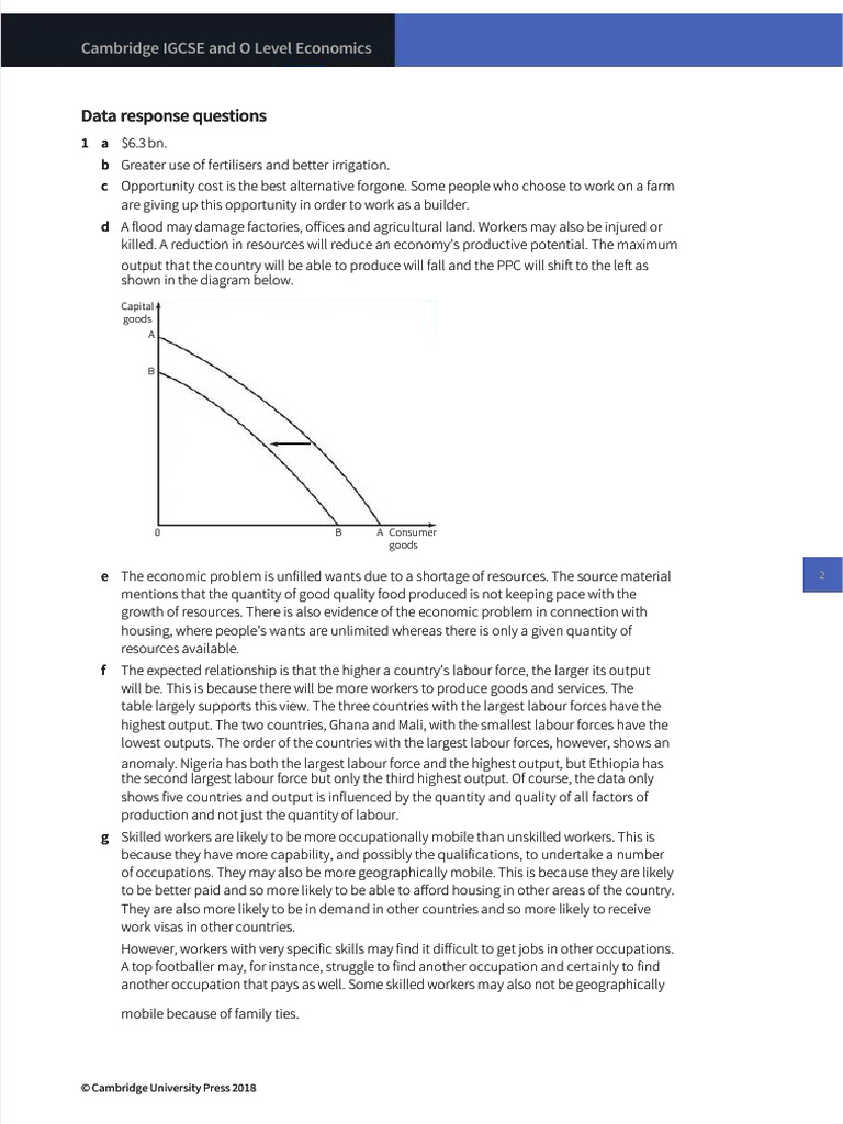 Cambridge IGCSE Economics Guide | PDF | Labour Economics | Goods