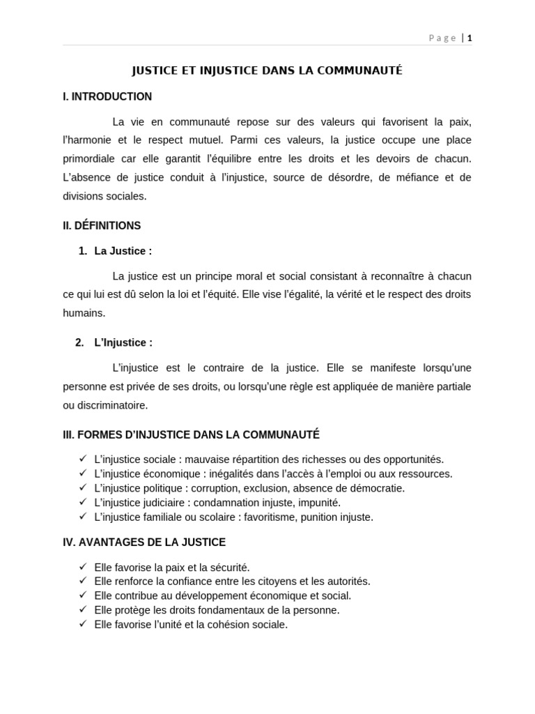 Justice et Injustice en Communauté | PDF | Justice | Crime et violence