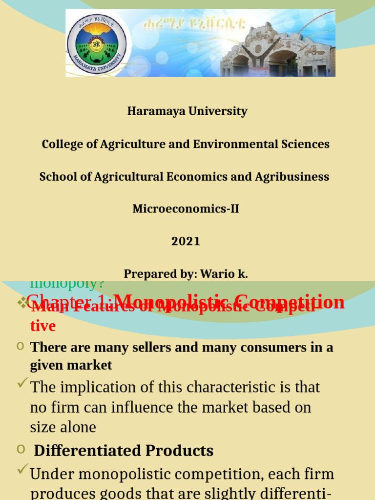 Monopolistic Competition Explained | PDF | Oligopoly | Economic Equilibrium