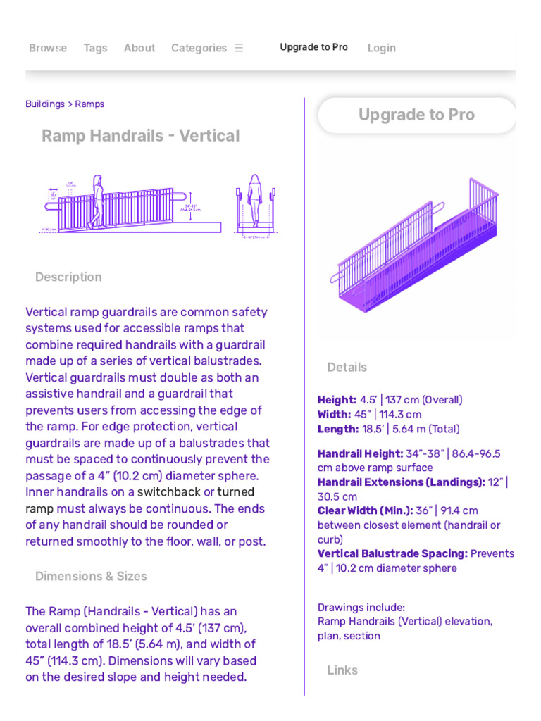 Vertical Handrails for Ramp Safety | PDF