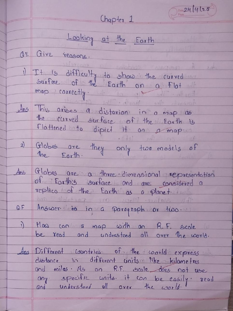 Grade-6 Geography Chp-1 Notes.1745842279 | PDF | Structural Geology