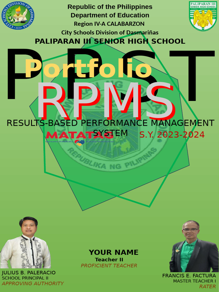 RPMS Portfolio for Proficient Teachers | PDF | Educational Assessment ...