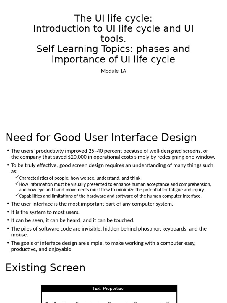Understanding the UI Life Cycle and Design | PDF | Graphical User ...