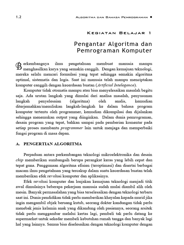 Pengantar Algoritma dan Pemrograman | PDF