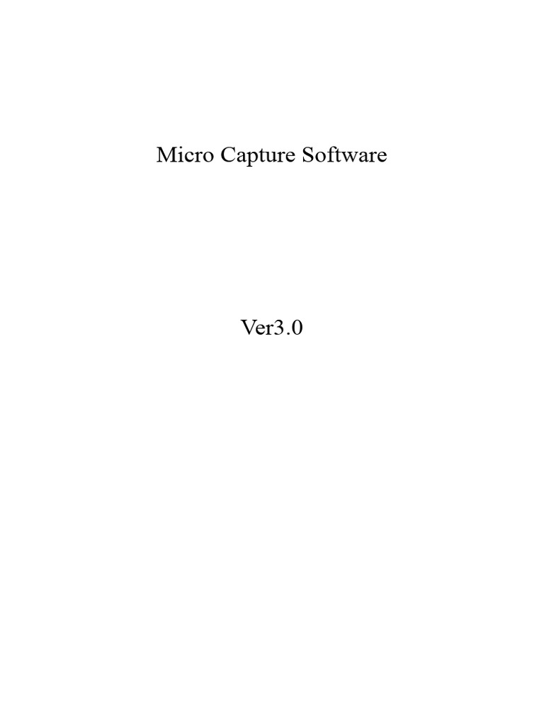 Micro Capture Software User Manual | PDF | Area | Shape