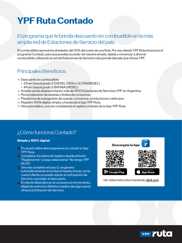 Descuentos en Combustible YPF Ruta | PDF | Estación de servicio ...