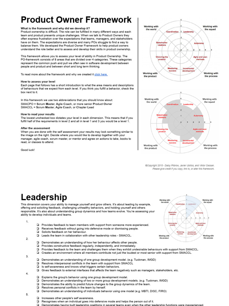Product Owner Framework v.2 | PDF | Scrum (Software Development ...