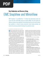 Emc Snapview and Mirrorview: Data Replication and Recovery Using