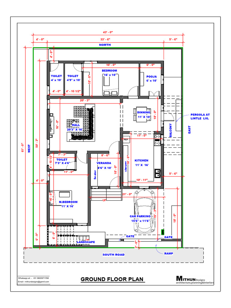 Ground Floor Plan Dimensions and Layout | PDF