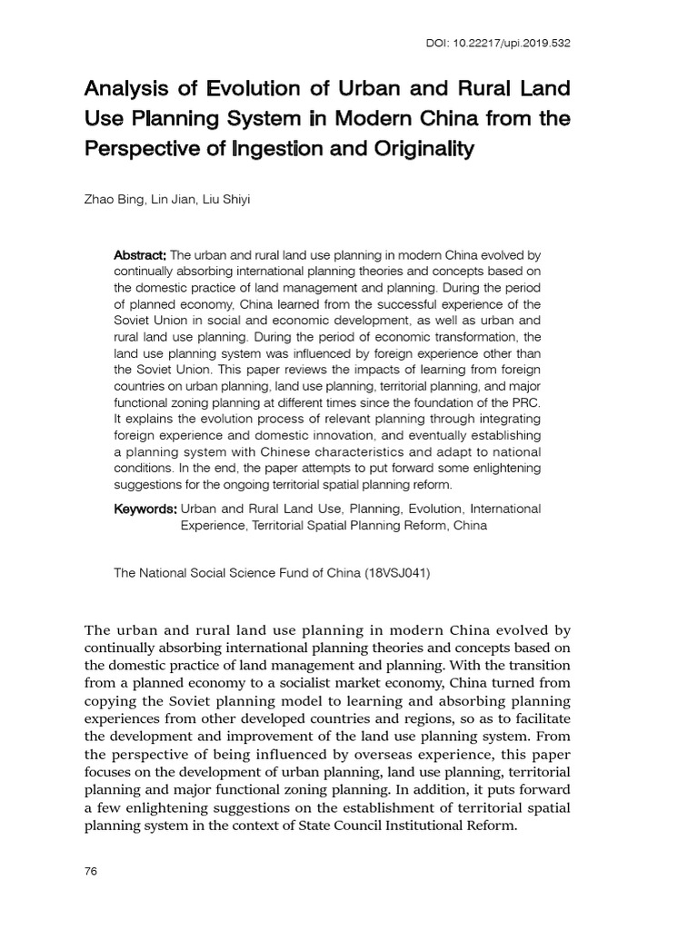 3 Analysis of Evolution of Urban and Rural Land Use Planning System in ...