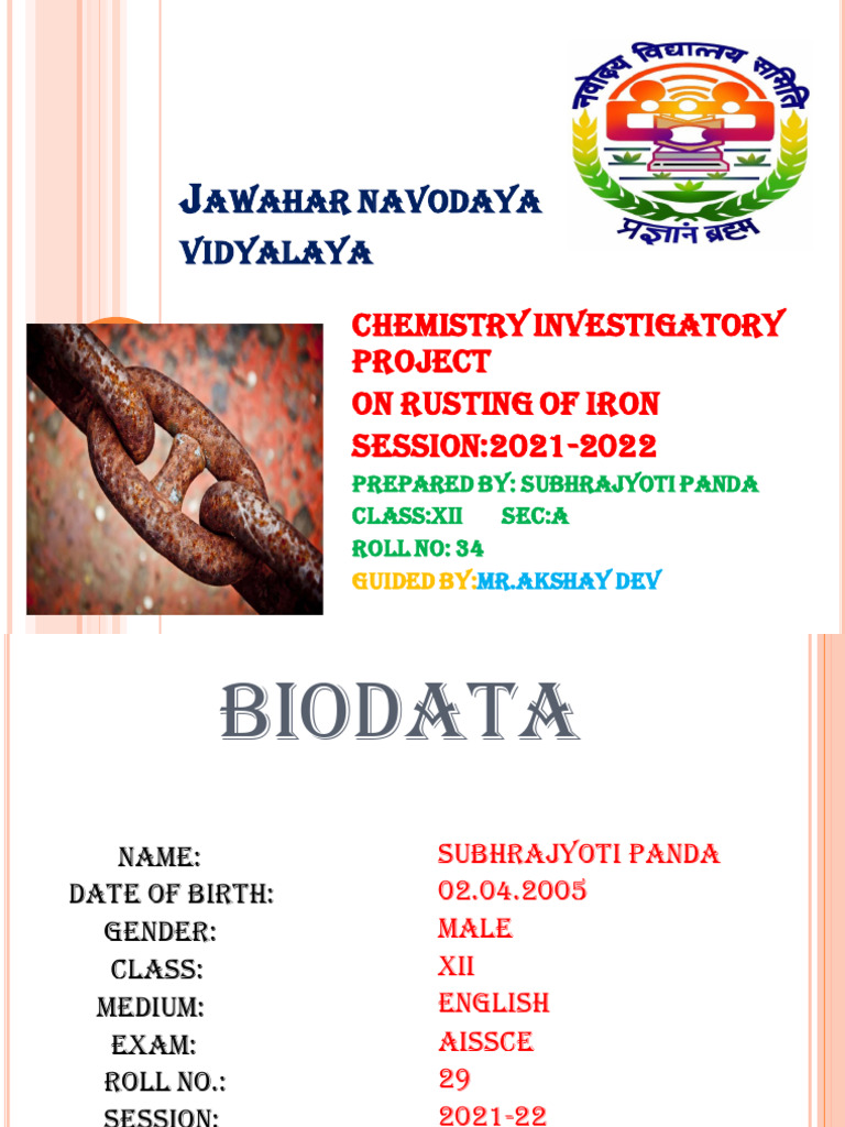 Investigating Iron Rusting in Chemistry | PDF | Rust | Corrosion